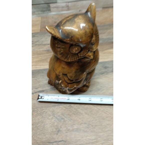 Vintage Alberta Mold Inc Alberta's Ceramic Horned Owl Boho 70's Artist Signed - Picture 10 of 10